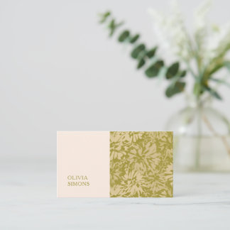 Minimalist Business Cards in boho floral style. Visitkort