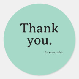 Minimalist Business Thank You Sticker Runt Klistermärke