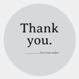 Minimalist Business Thank You Sticker Runt Klistermärke