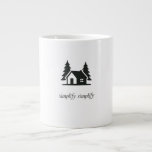 Minimalist Cabin - "Simplify, Simplify" Quote Jumbo Mugg<br><div class="desc">This simple image of a lone,  rustic cabin in the woods captures a mindful mood. Beneath the cabin is a timeless quote from Walden by Henry David Thoreau: simplify,  simplify; calling for a quieter,  more intentional life.</div>