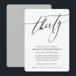 MINIMALIST Calligraphy chic 30års födelsedag Inbjudningar<br><div class="desc">genom kat masard / WWW.SIMPLYSWEETPAPERIE.COM Kärlek,  men vill se vissa förändringar - ett annat färg-schema,  produkt,  foto eller anpassad för ett annat tillfälle - inga bekymmer bara kontakta mig,  kat@simplysweetPAPERIE.com Jag är lycklig för att hjälpa till!</div>