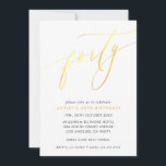 MINIMALIST Calligraphy chic 40-årsdag guld Inbjudningar<br><div class="desc">genom kat masard / WWW.SIMPLYSWEETPAPERIE.COM Kärlek,  men vill se vissa förändringar - ett annat färg-schema,  produkt,  foto eller anpassad för ett annat tillfälle - inga bekymmer bara kontakta mig,  kat@simplysweetPAPERIE.com Jag är lycklig för att hjälpa till!</div>