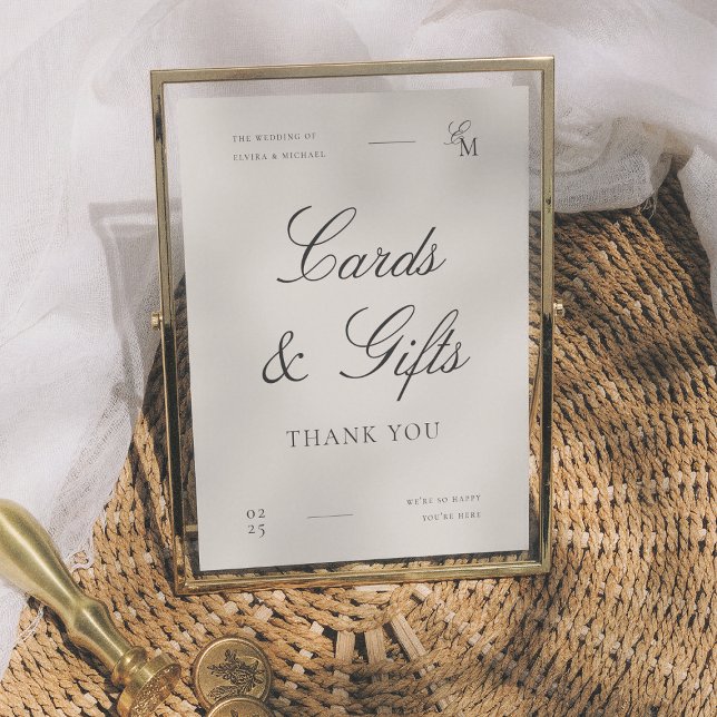 Minimalist Cards & Gifts Editorial Wedding Sign Poster (Skapare uppladdad)