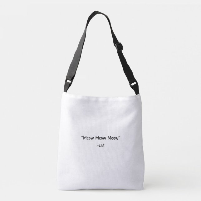 Minimalist Cat Silhouette Tote Bag - Cute Aestheti Axelväska (Baksida)