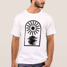 Minimalist Celestial Sun and water T Shirt