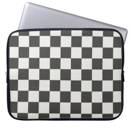 Minimalist Charcoal Buffalo Check Laptop Fodral