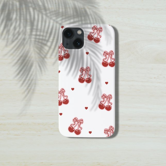 Minimalist Cherry Bow Phone Case iPhone/iPad case (Skapare uppladdad)