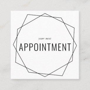 Minimalist chic geometriskt tidsbeställning kort