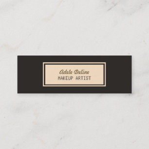 Minimalist chic grå färgblek - rosa Makeupkonstn Mini Visitkort