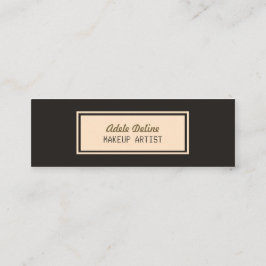 Minimalist chic grå färgblek - rosa Makeupkonstnär Mini Visitkort