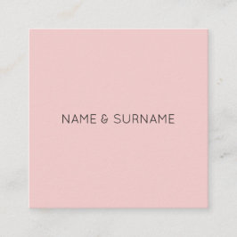 Minimalist chic moderna rosor kvadrerar fyrkantigt visitkort