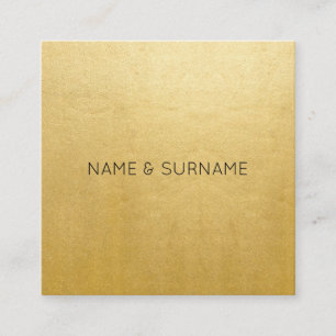 Minimalist chic modernt guld kvadrerar visitkorten fyrkantigt visitkort