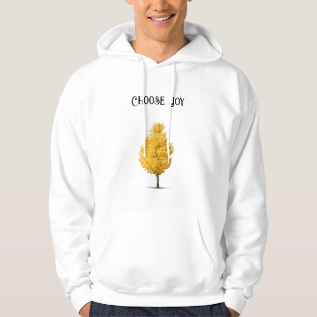 Minimalist Choose Joy Hoodie - Inspirerande Citat (Framsida)