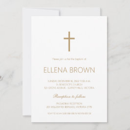 Minimalist Christening Inbjudan