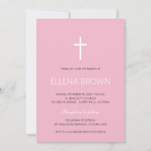 Minimalist Christening Inbjudan