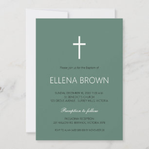 Minimalist Christening Inbjudan