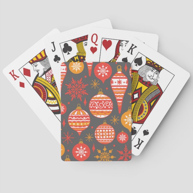 Minimalist Christmas Aesthetic Pattern - Holiday  Casinokort (Baksidan)