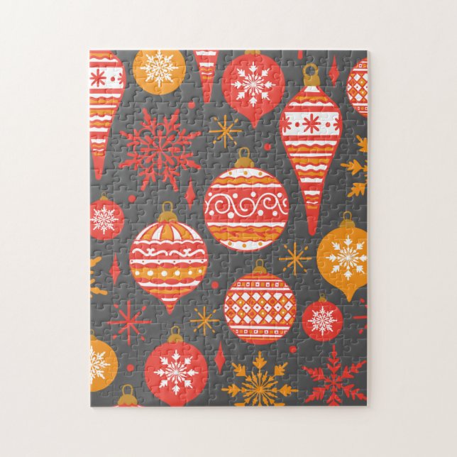 Minimalist Christmas Aesthetic Pattern - Holiday  Pussel (Vertikal)