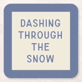 Minimalist Christmas Carol Lyric Paper Coaster Underlägg Papper Kvadrat