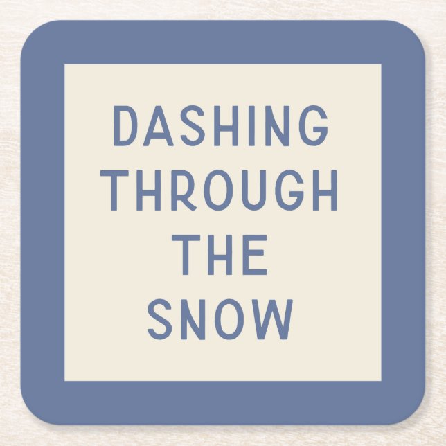 Minimalist Christmas Carol Lyric Paper Coaster Underlägg Papper Kvadrat (Framsidan)