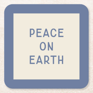 Minimalist Christmas Carol Lyric Paper Coaster Underlägg Papper Kvadrat