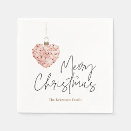 Minimalist Christmas Heart Ornament Pappersservett