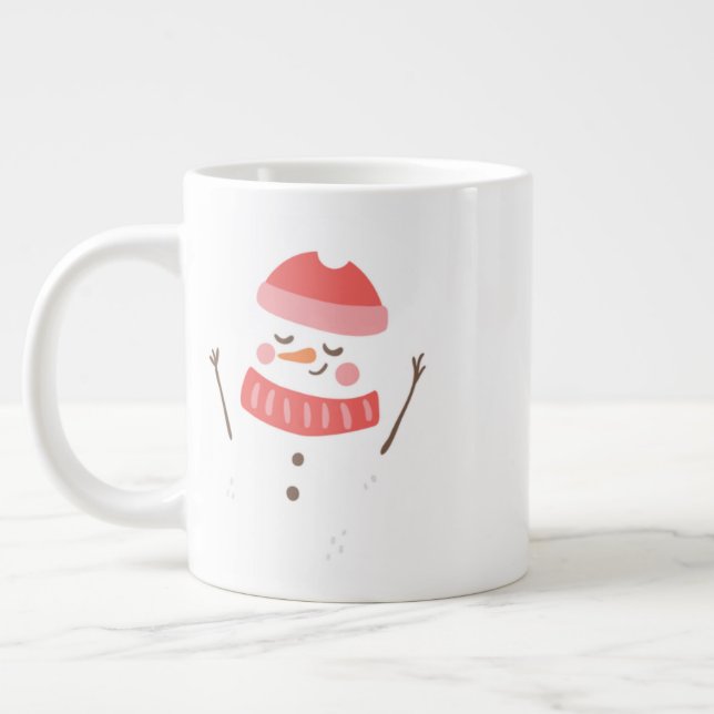 Minimalist Christmas Mug – Modern Holiday Coffee & Jumbo Mugg (Vänster)