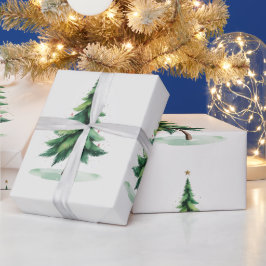 Minimalist Christmas Pine Tree Wrapping Paper – Ho Presentpapper
