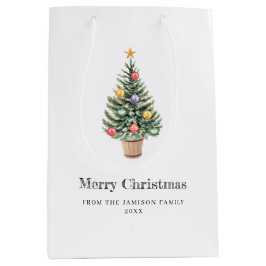 Minimalist Christmas Tree Family Name Year