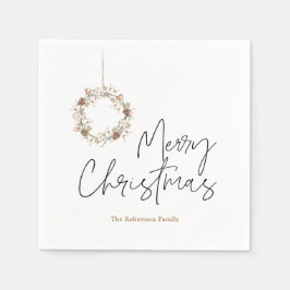 Minimalist Christmas Wreath Pappersservett