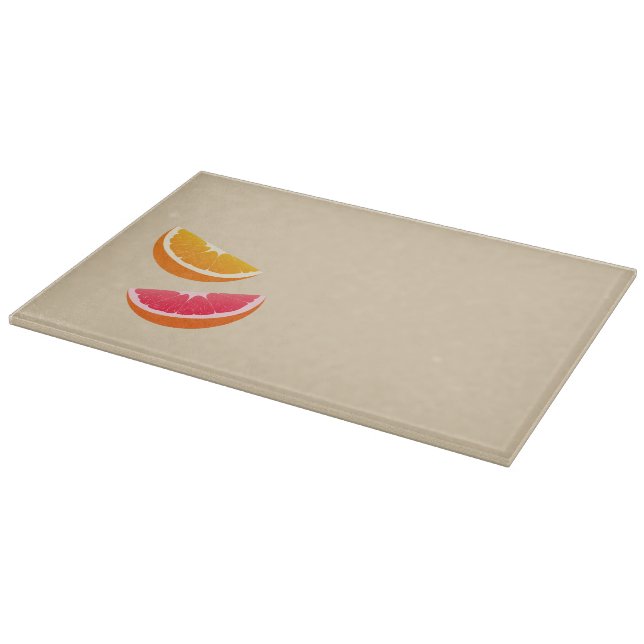 Minimalist Citrus Cutting Board Orange Grapefruit (Hörn)
