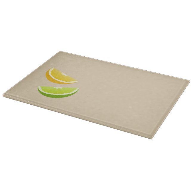 Minimalist Citrus Glass Cutting Board Lemon Lime (Hörn)