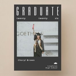 Minimalist class of 2026 Photo Graduation  Inbjudningar