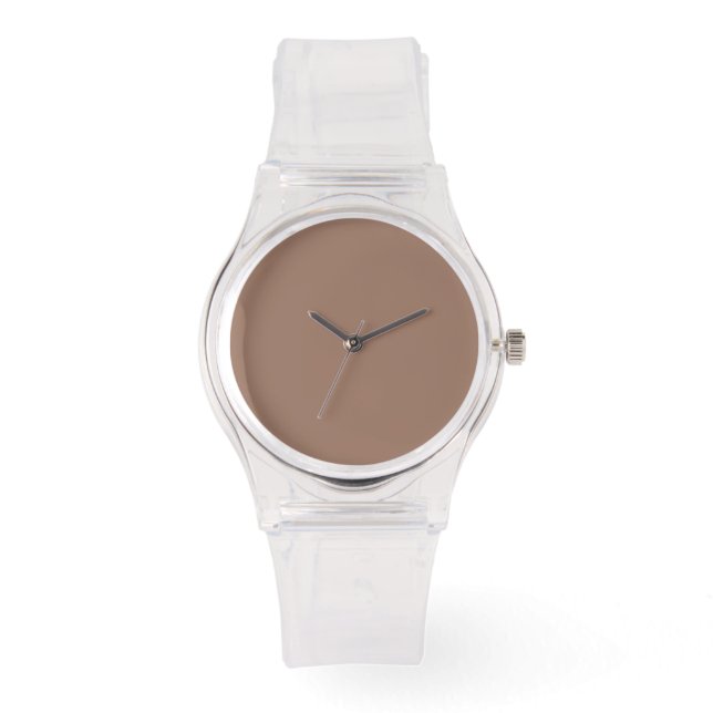 Minimalist Clear Watch - Brown Dial Armbandsur (Framsida)