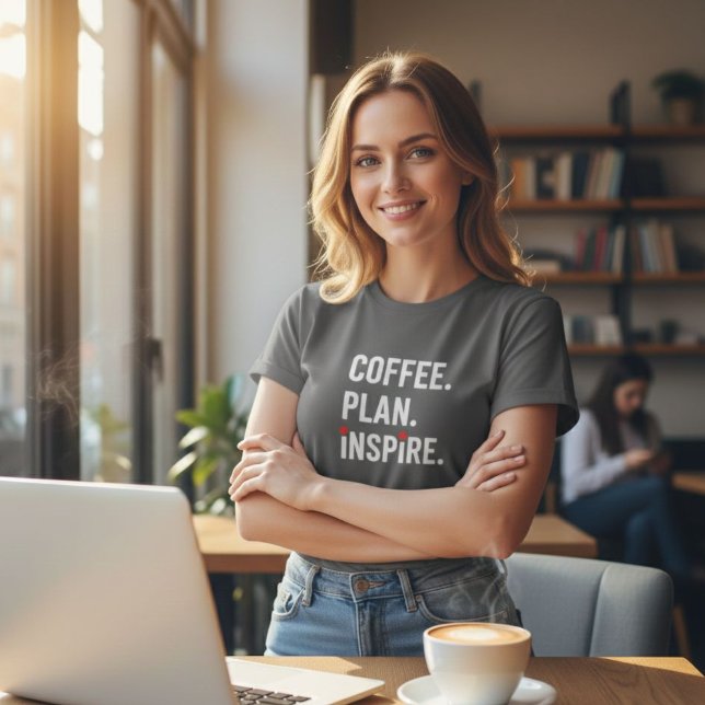 Minimalist Coffee Plan Inspire Shirt T (Skapare uppladdad)