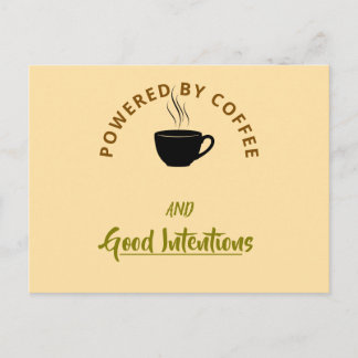 Minimalist Coffee Quote Postcard | Funny Good Inte Inbjudan Vykort