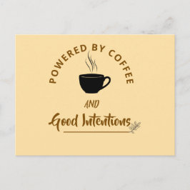 Minimalist Coffee Quote Postcard | Funny Good Inte Vykort