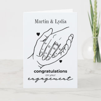 Minimalist Congratulations on your Engagement Kort