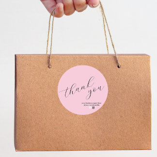 Minimalist Contemporary Business Thank You Runt Klistermärke