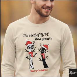 Minimalist Cool Christmas Reindeer Tree Graphic T Shirt