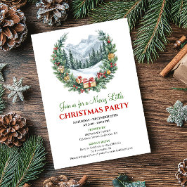 Minimalist Cozy Holiday Scene Editable Invitation Inbjudningar