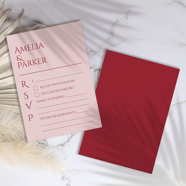 Minimalist Crimson Red Bröllop OSA (Skapare uppladdad)