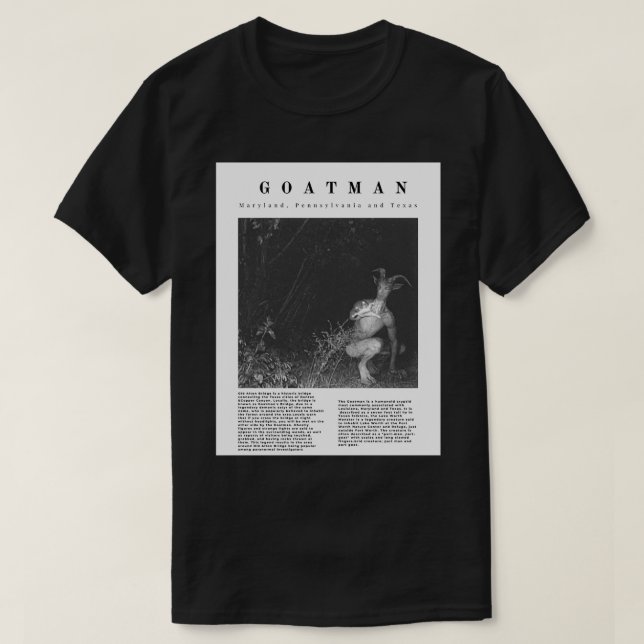 Minimalist Cryptids Goatman T Shirt (Design framsida)