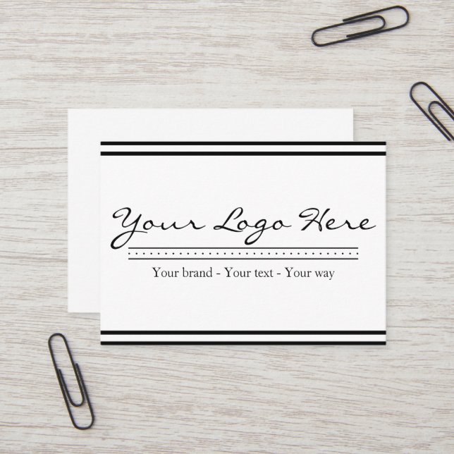 Minimalist Custom Business Logo Visitkort (Fram/Back In Situ)