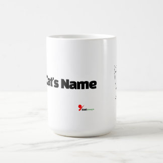 Minimalist Custom Cat Name Mug | Abstract Line Art Kaffemugg