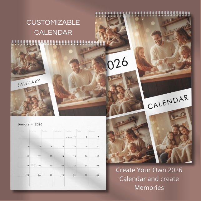 Minimalist Custom Family Photo 2026 Kalender (Skapare uppladdad)