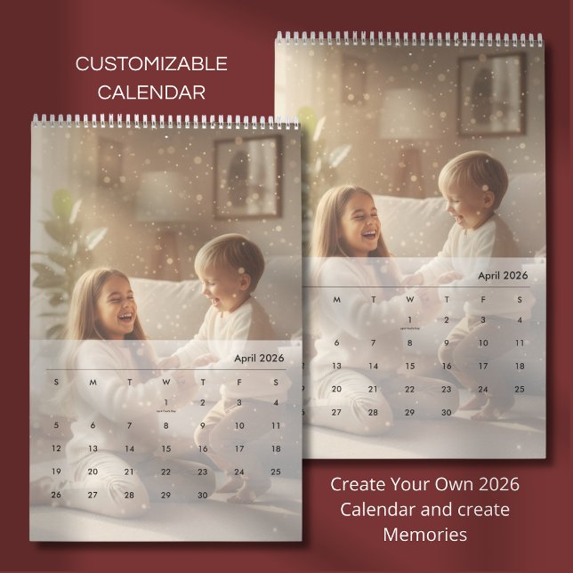 Minimalist Custom Family Photo 2026 Kalender (Skapare uppladdad)