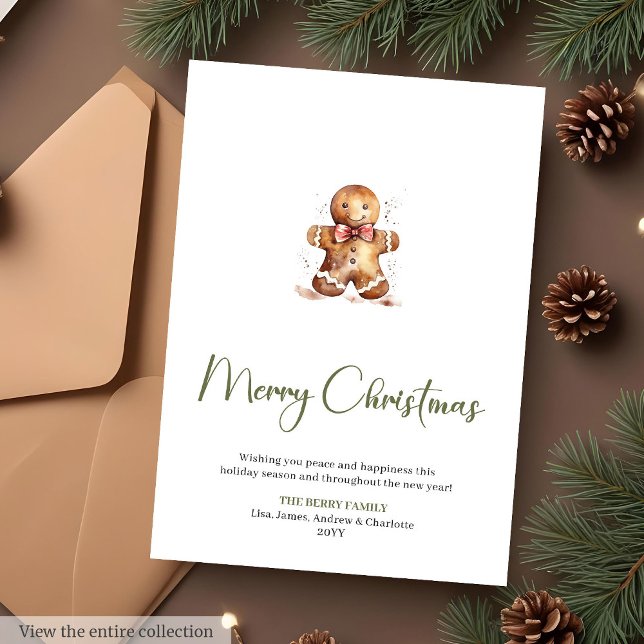 Minimalist Custom Holiday Christmas Greeting Card Julkort (Minimalist Custom Holiday Christmas Greeting Card

)