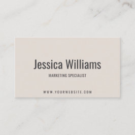 Minimalist Customizable Professional Beige Visitkort