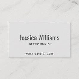 Minimalist Customizable Professional Gray Visitkort
